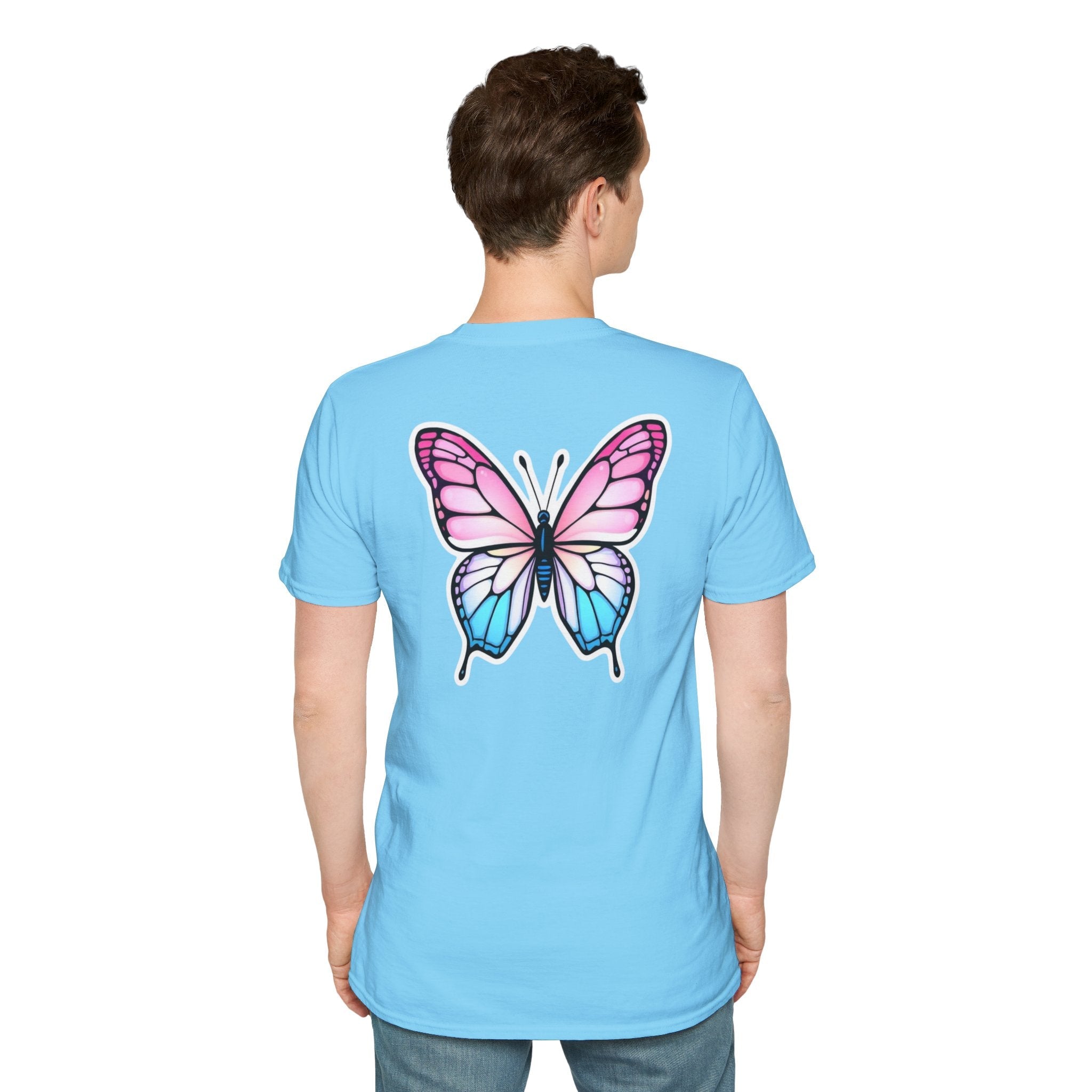 Trans Caterpillar to Butterfly Transformation T-Shirt, Unisex Graphic T-Shirt - EqualiTees.Me