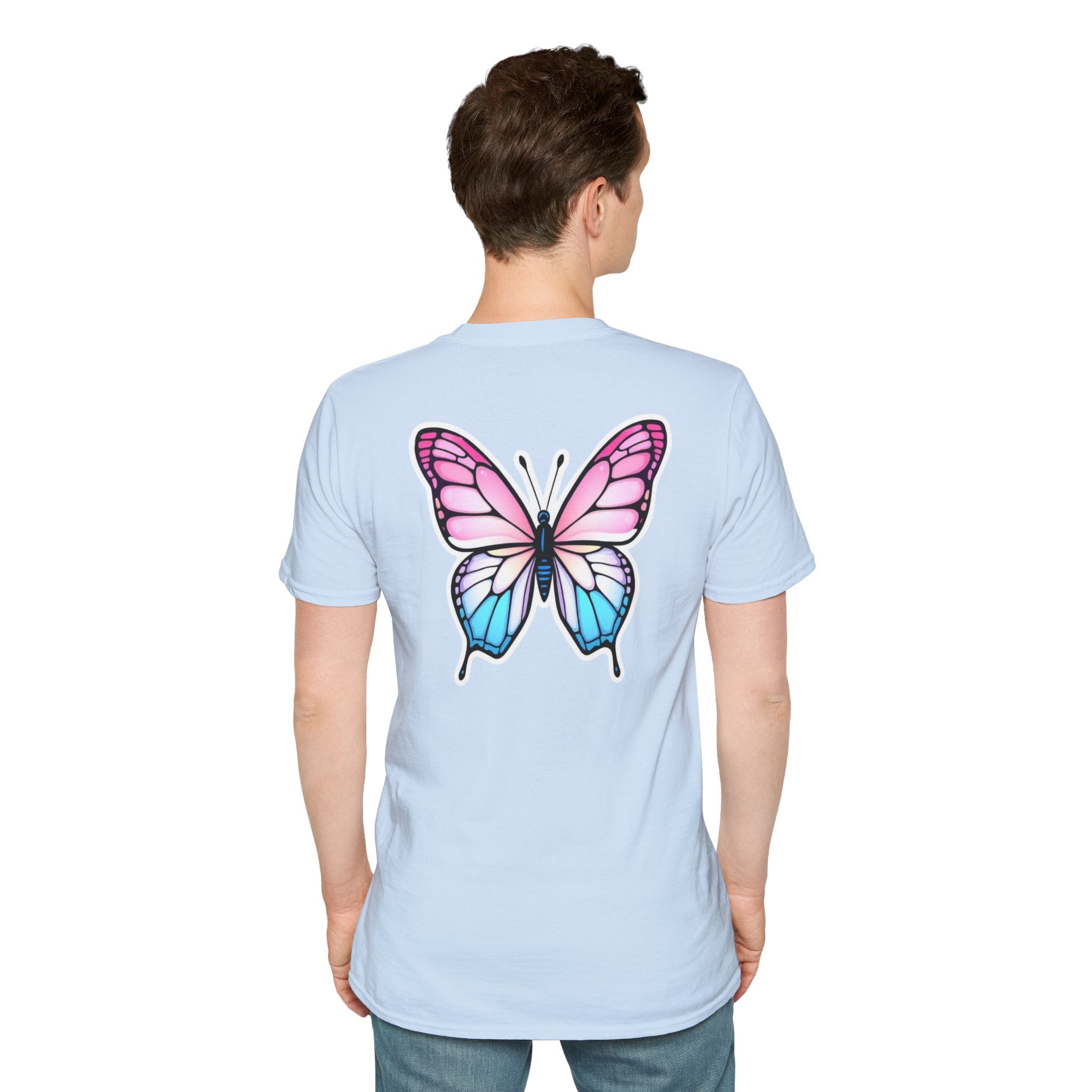 Trans Caterpillar to Butterfly Transformation T-Shirt, Unisex Graphic T-Shirt - EqualiTees.Me