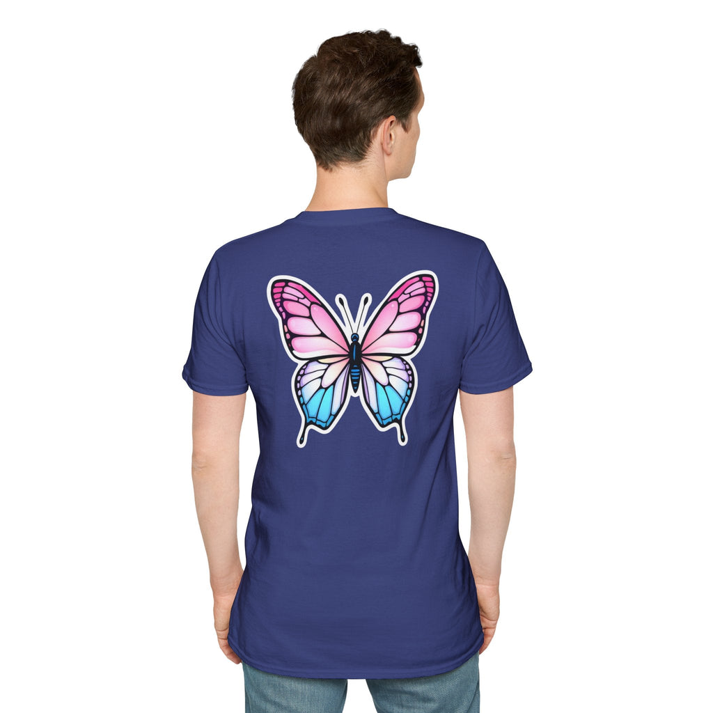 Trans Caterpillar to Butterfly Transformation T-Shirt, Unisex Graphic T-Shirt - EqualiTees.Me