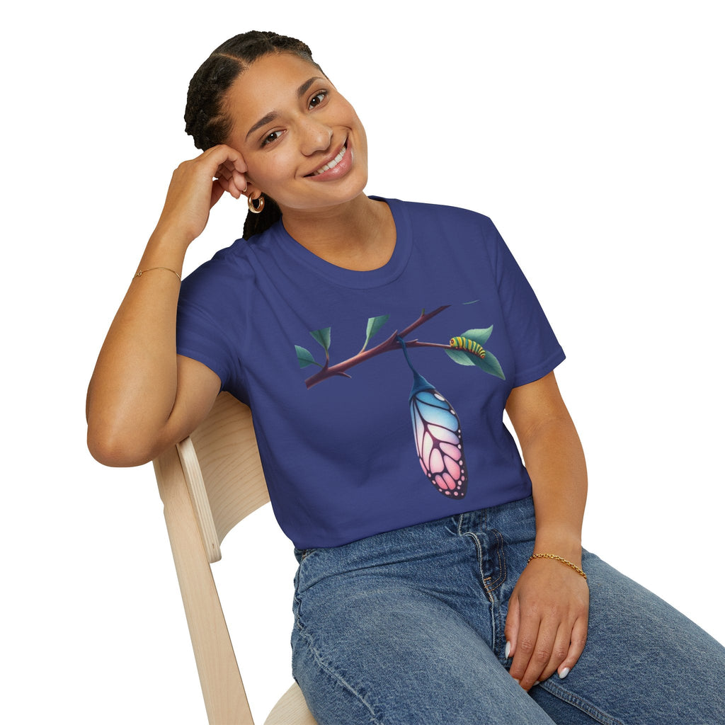 Trans Caterpillar to Butterfly Transformation T-Shirt, Unisex Graphic T-Shirt - EqualiTees.Me