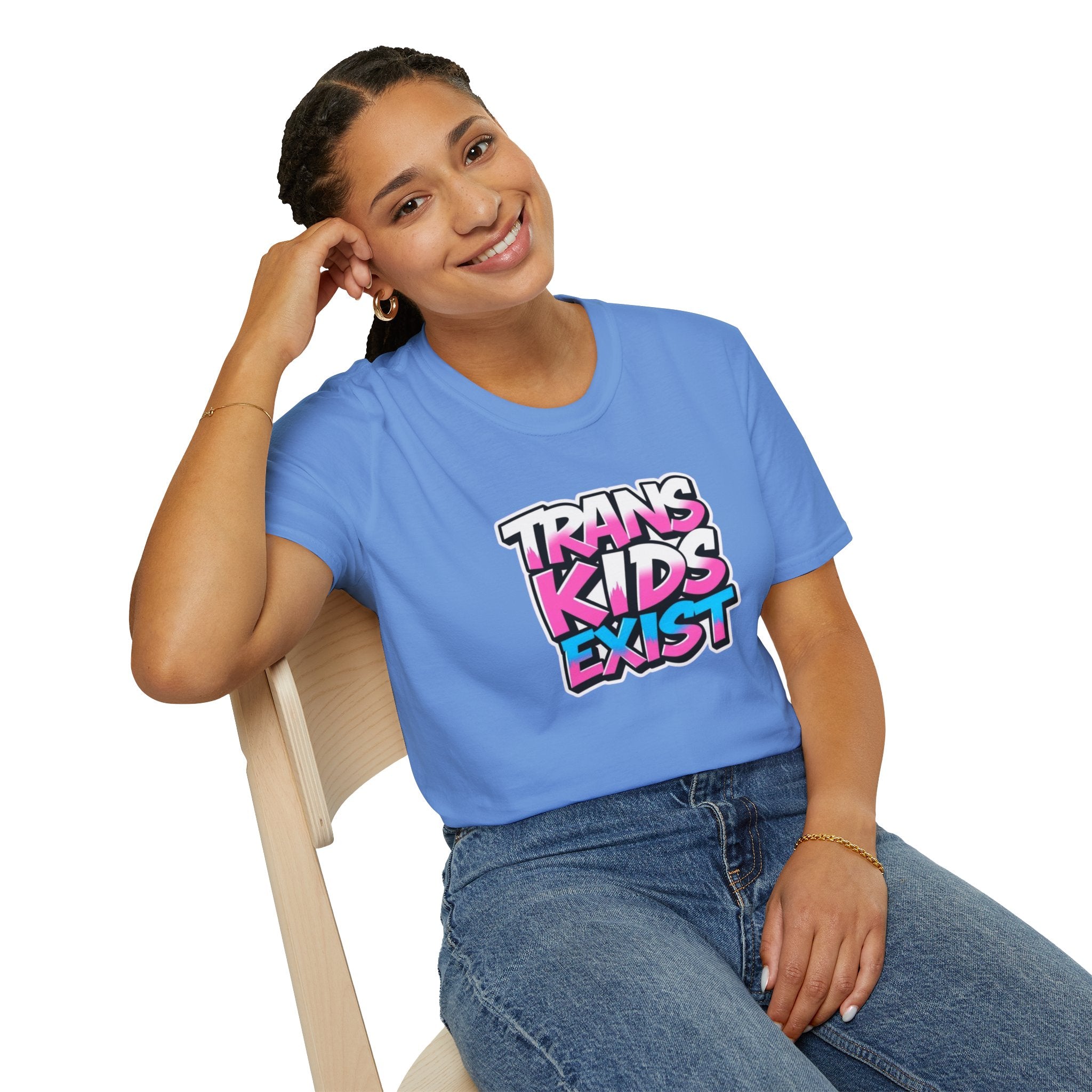 Trans Kids Exist Unisex Softstyle T-Shirt - EqualiTees.Me