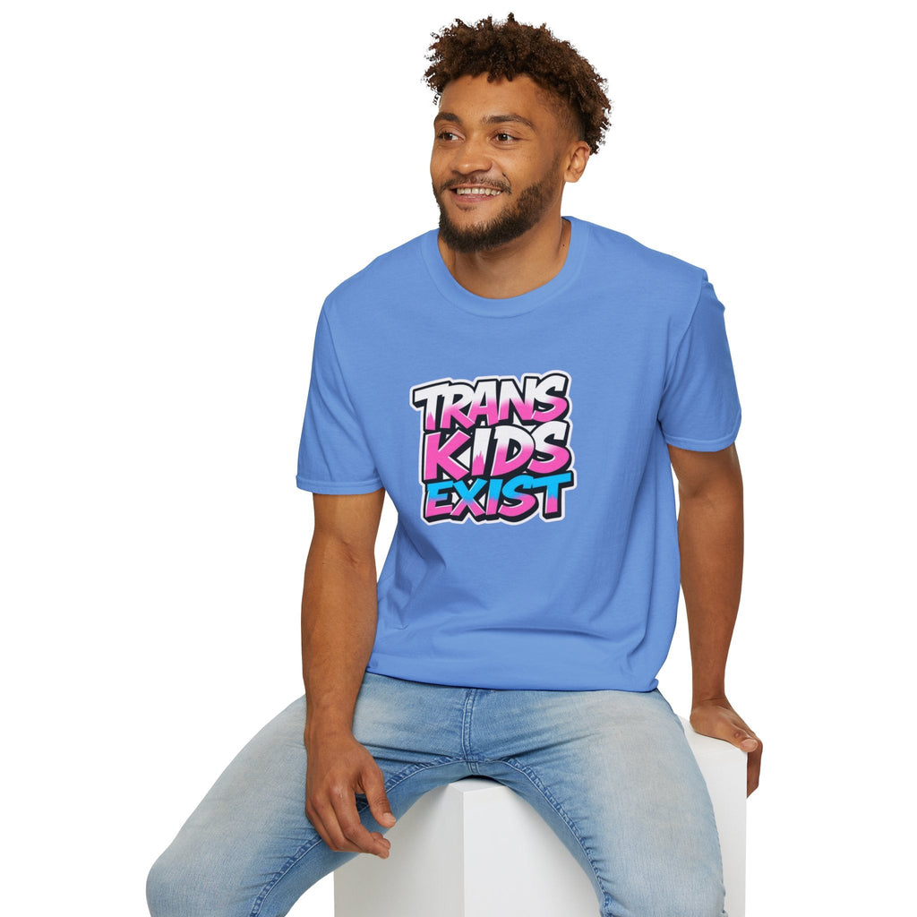 Trans Kids Exist Unisex Softstyle T-Shirt - EqualiTees.Me