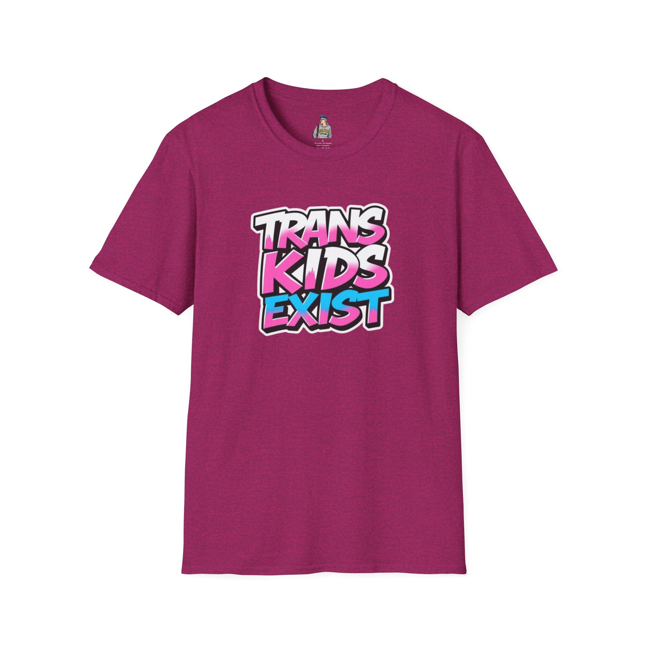 Trans Kids Exist Unisex Softstyle T-Shirt - EqualiTees.Me