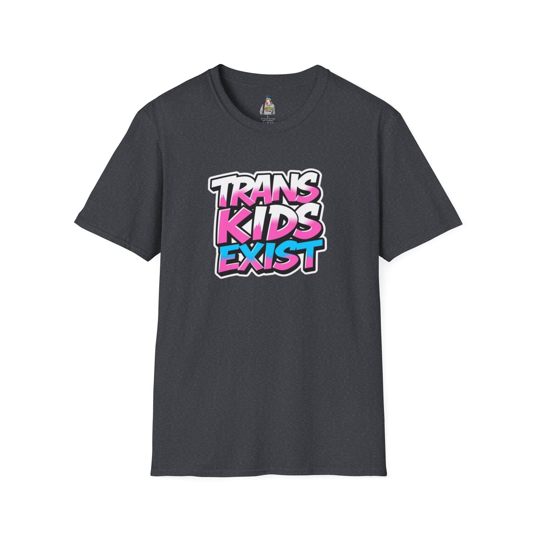 Trans Kids Exist Unisex Softstyle T-Shirt - EqualiTees.Me