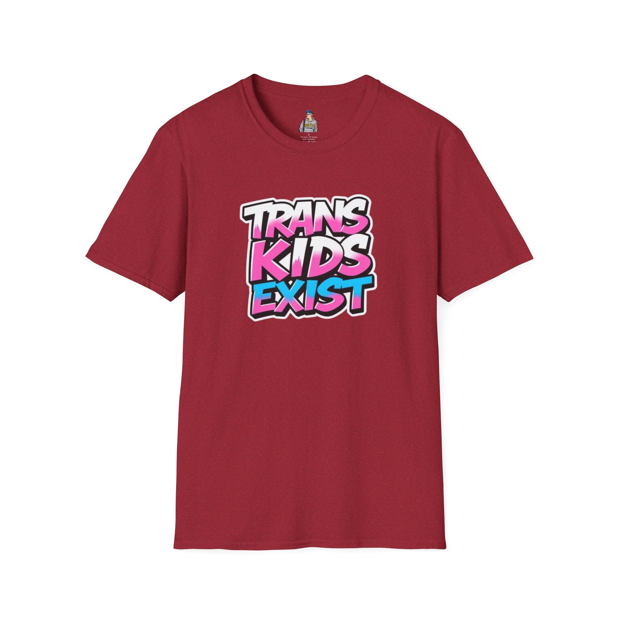 Trans Kids Exist Unisex Softstyle T-Shirt - EqualiTees.Me