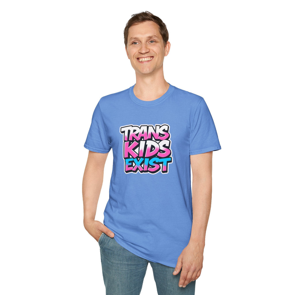 Trans Kids Exist Unisex Softstyle T-Shirt - EqualiTees.Me