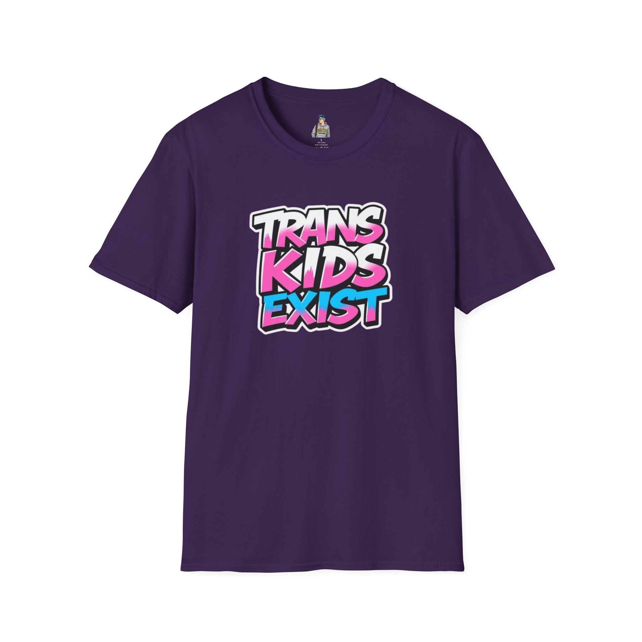 Trans Kids Exist Unisex Softstyle T-Shirt - EqualiTees.Me