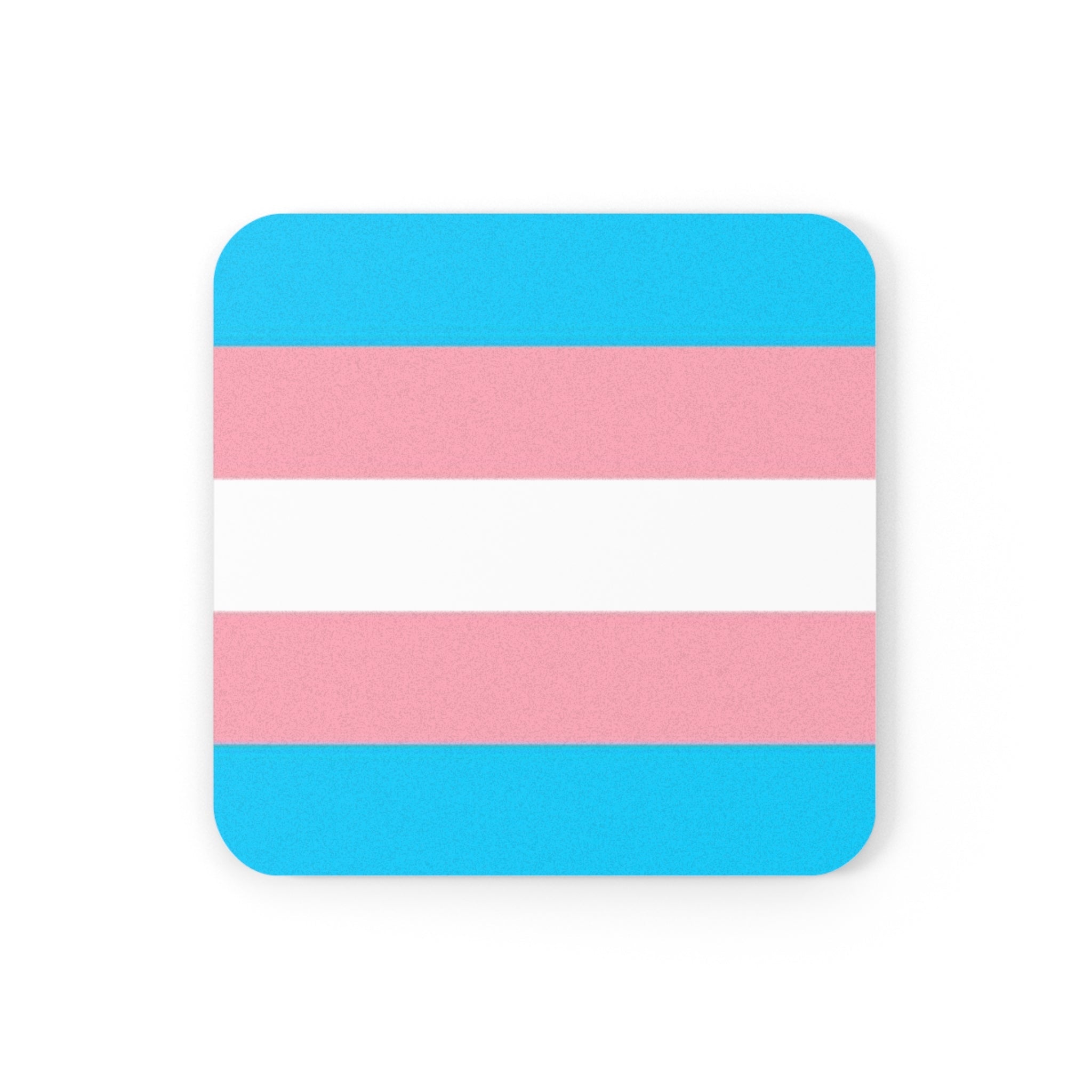 Trans Pride Cork Back Coaster - Supportive & Stylish Drinkware - EqualiTees.Me
