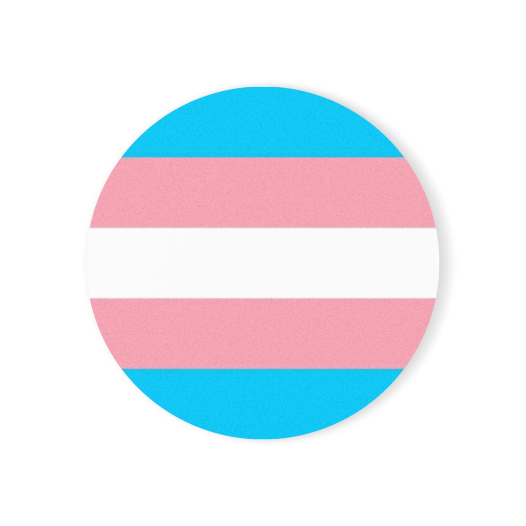 Trans Pride Cork Back Coaster - Supportive & Stylish Drinkware - EqualiTees.Me