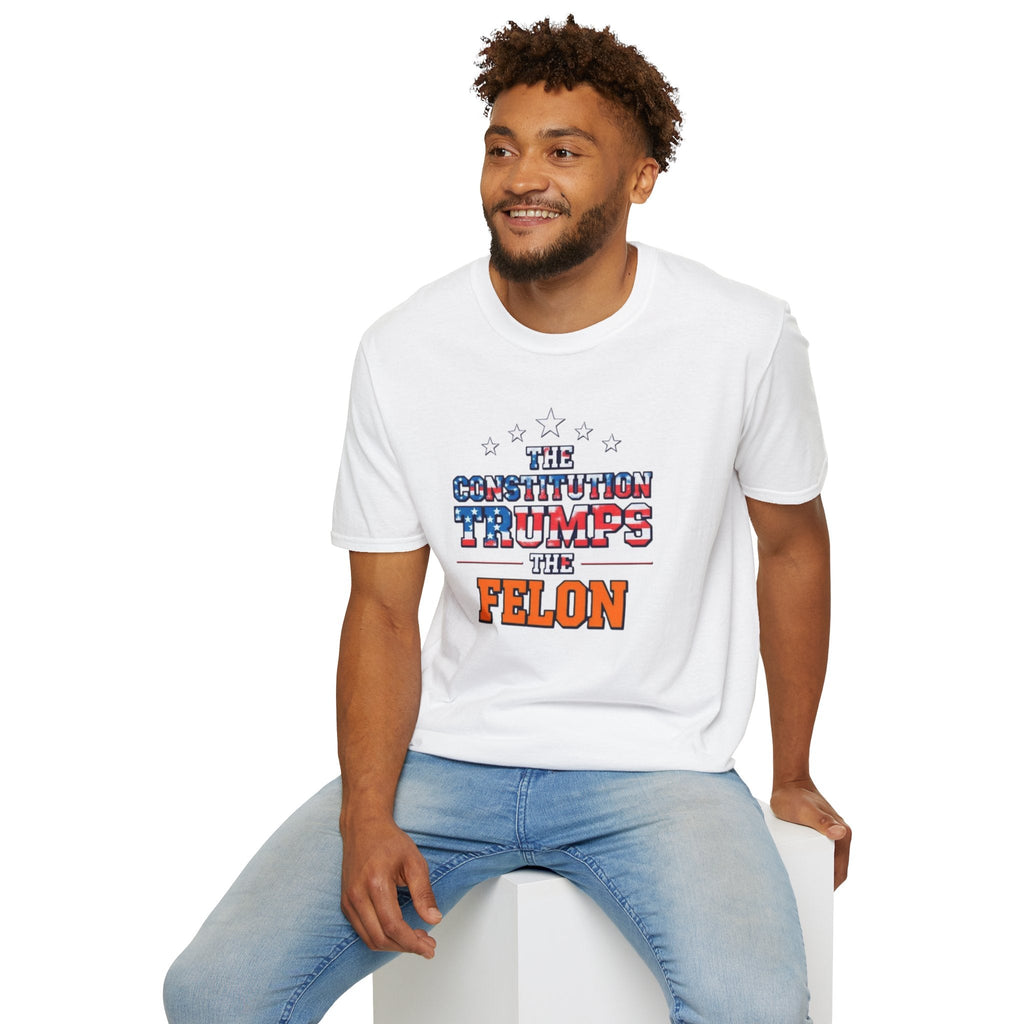 Unisex Patriotic T-Shirt - The Constitution Trumps the Felon - EqualiTees.Me