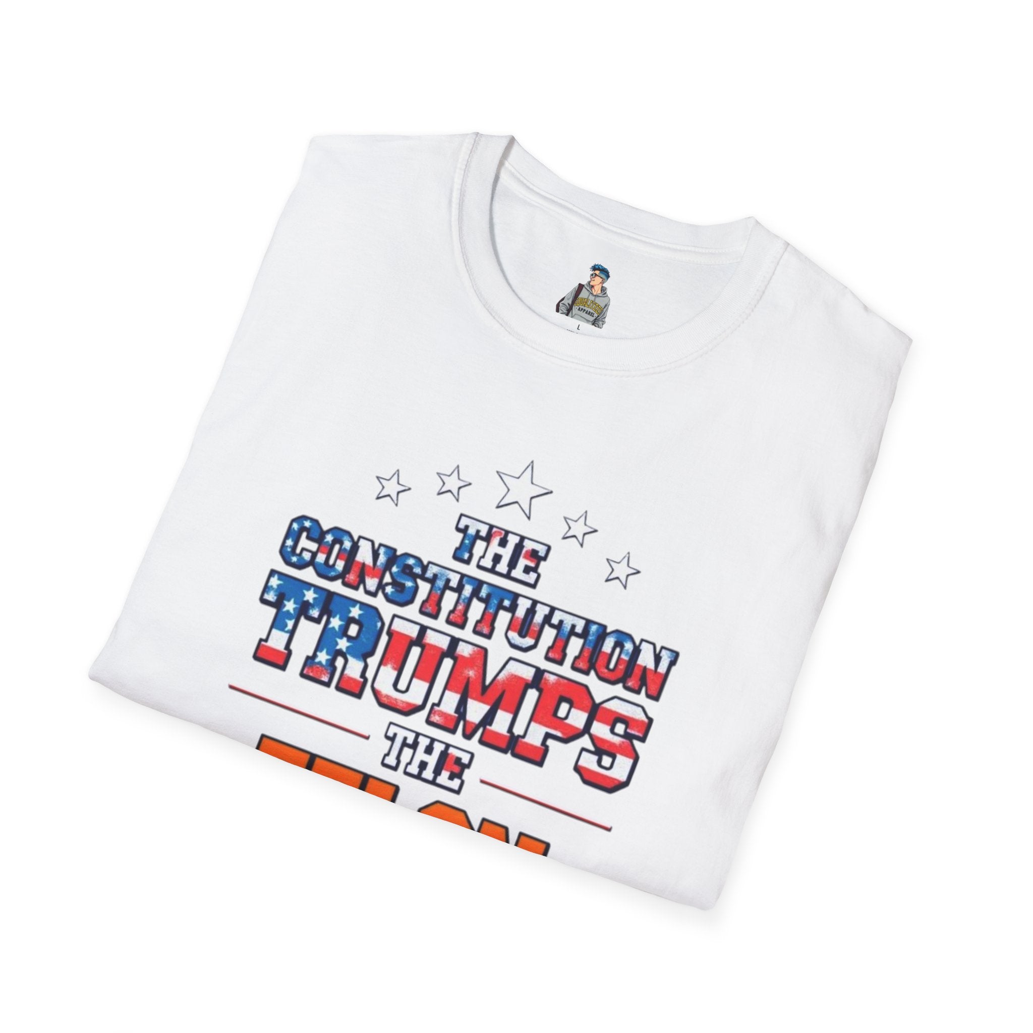 Unisex Patriotic T-Shirt - The Constitution Trumps the Felon - EqualiTees.Me