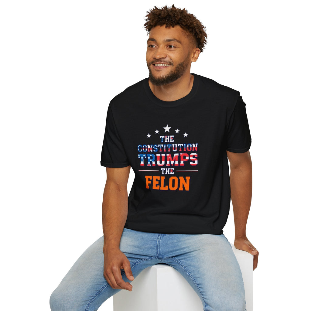 Unisex Patriotic T-Shirt - The Constitution Trumps the Felon - EqualiTees.Me