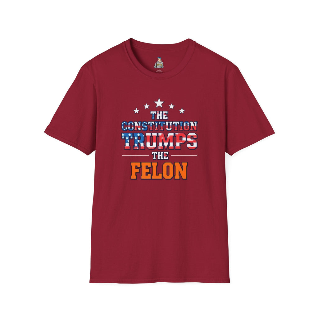 Unisex Patriotic T-Shirt - The Constitution Trumps the Felon - EqualiTees.Me