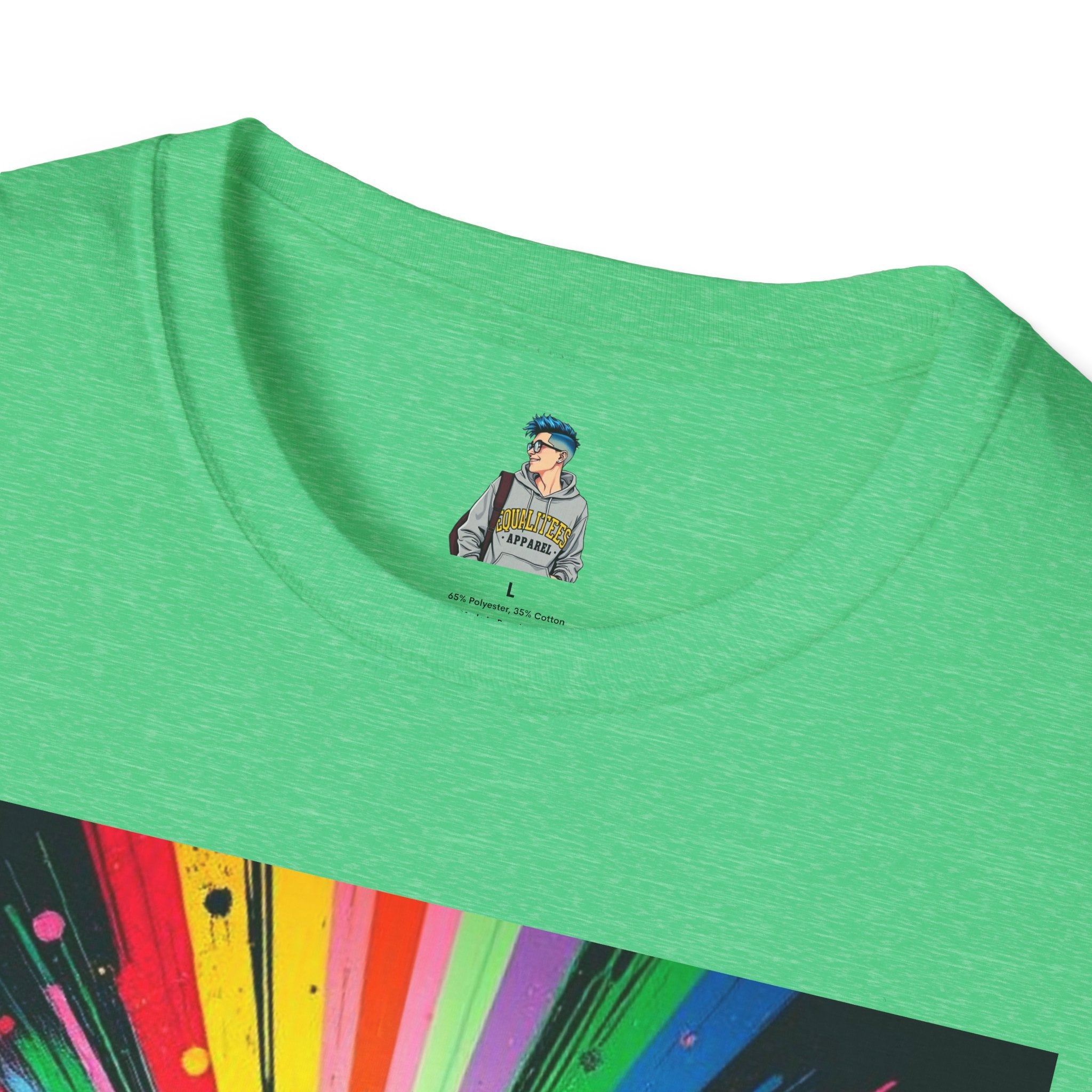 Unisex Softstyle T-Shirt - 'Queer People Belong Everywhere' Pride Graphic Tee - EqualiTees.Me