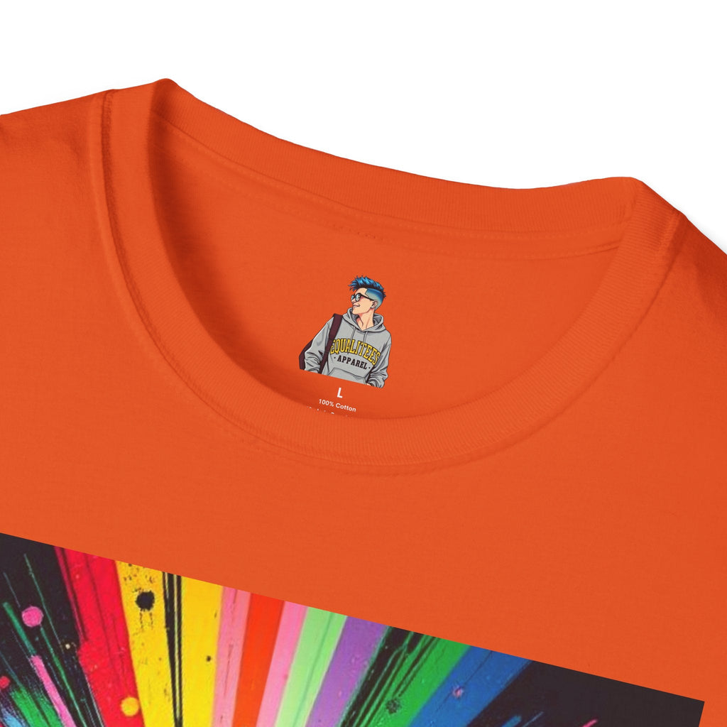 Unisex Softstyle T-Shirt - 'Queer People Belong Everywhere' Pride Graphic Tee - EqualiTees.Me