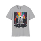 Unisex Softstyle T-Shirt - 'Queer People Belong Everywhere' Pride Graphic Tee - EqualiTees.Me