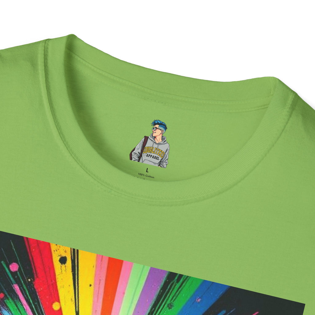 Unisex Softstyle T-Shirt - 'Queer People Belong Everywhere' Pride Graphic Tee - EqualiTees.Me