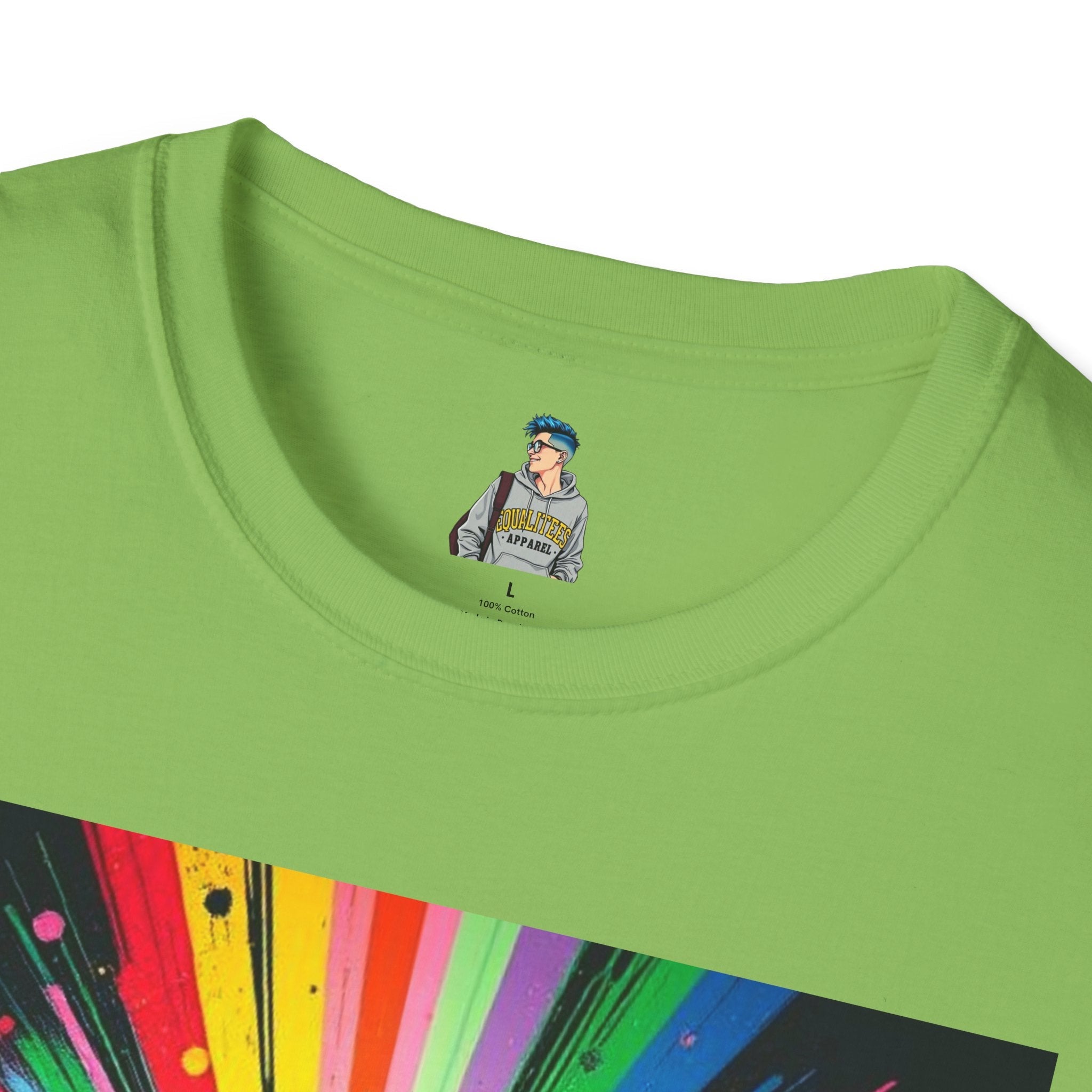 Unisex Softstyle T-Shirt - 'Queer People Belong Everywhere' Pride Graphic Tee - EqualiTees.Me