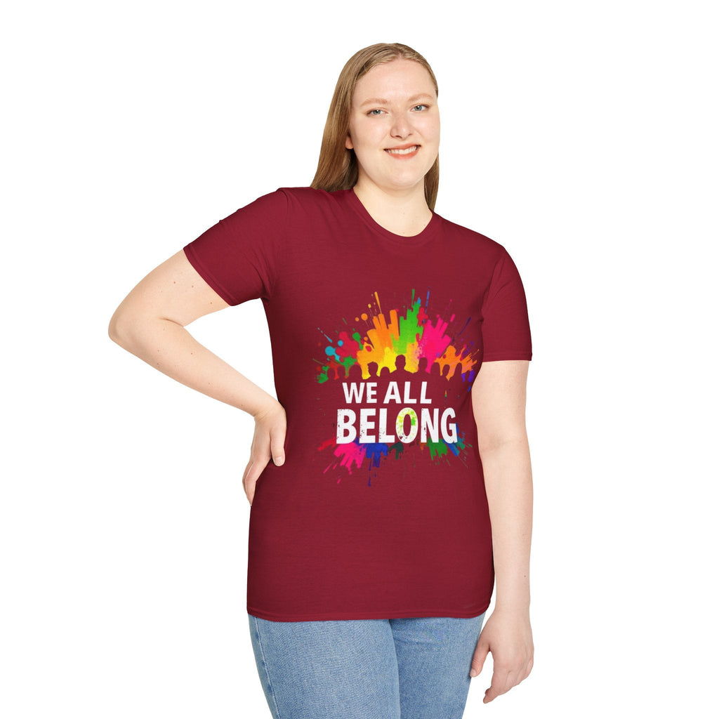 Unisex Softstyle T-Shirt - 'We All Belong" - EqualiTees.Me
