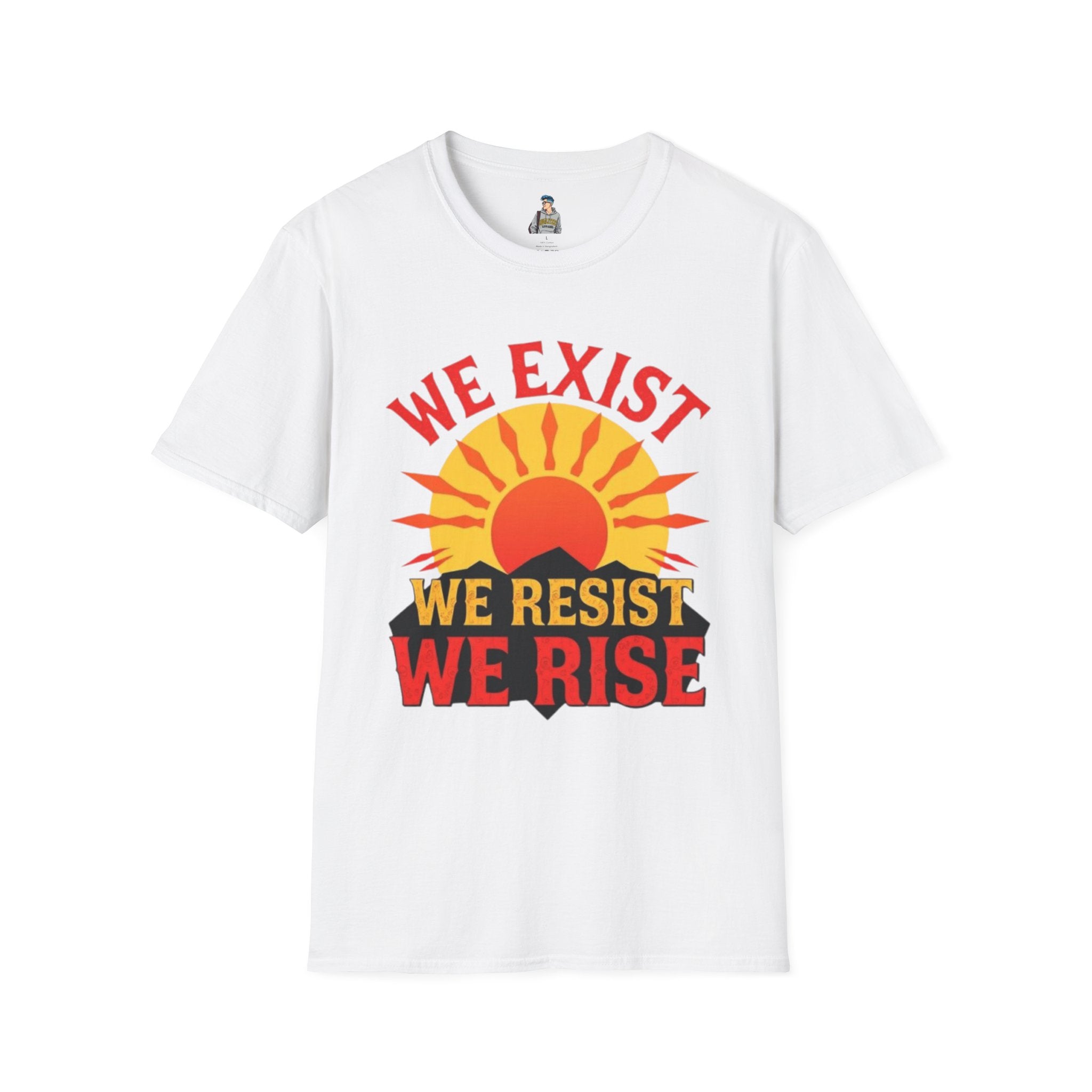 Unisex Softstyle T-Shirt, We Exist We Resist We Rise - EqualiTees.Me