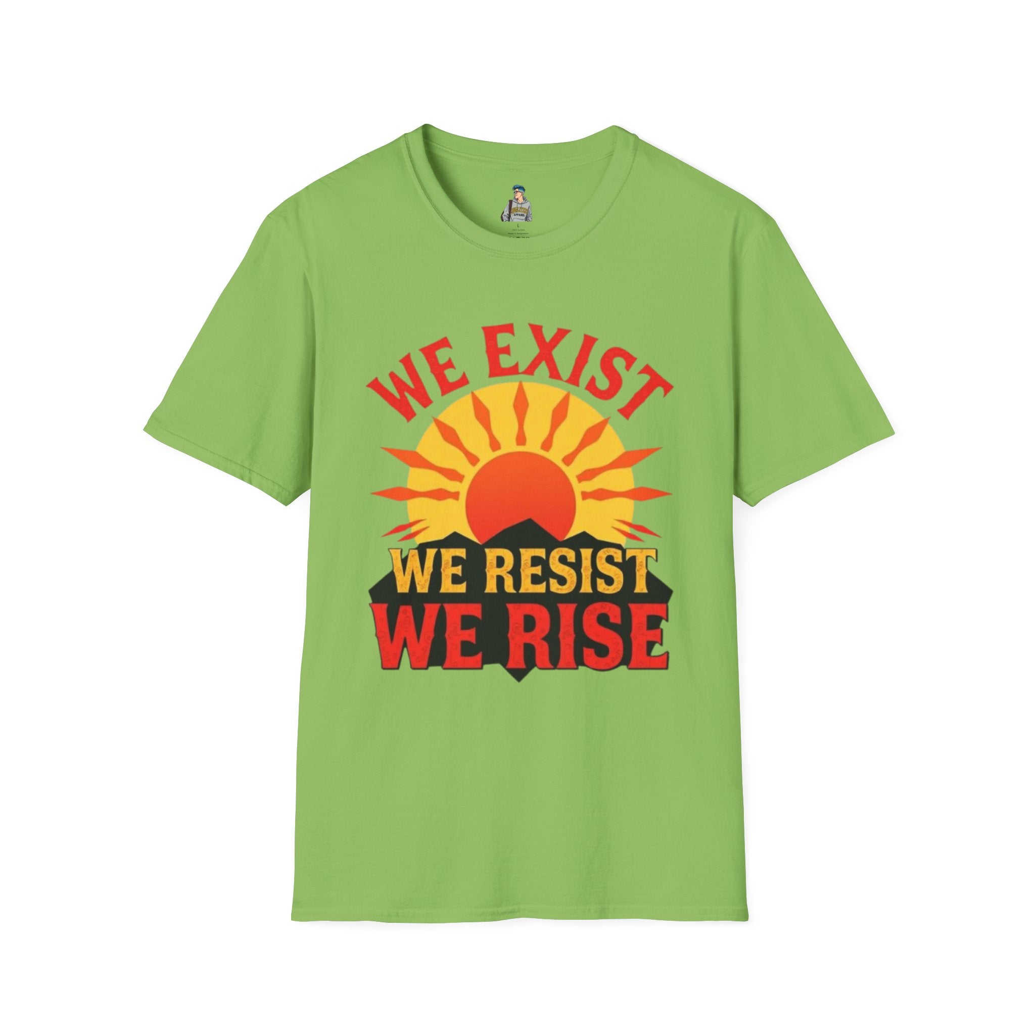 Unisex Softstyle T-Shirt, We Exist We Resist We Rise - EqualiTees.Me