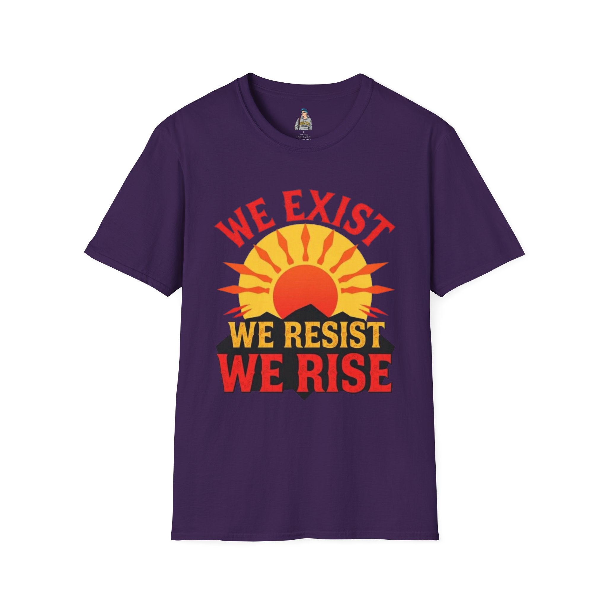 Unisex Softstyle T-Shirt, We Exist We Resist We Rise - EqualiTees.Me