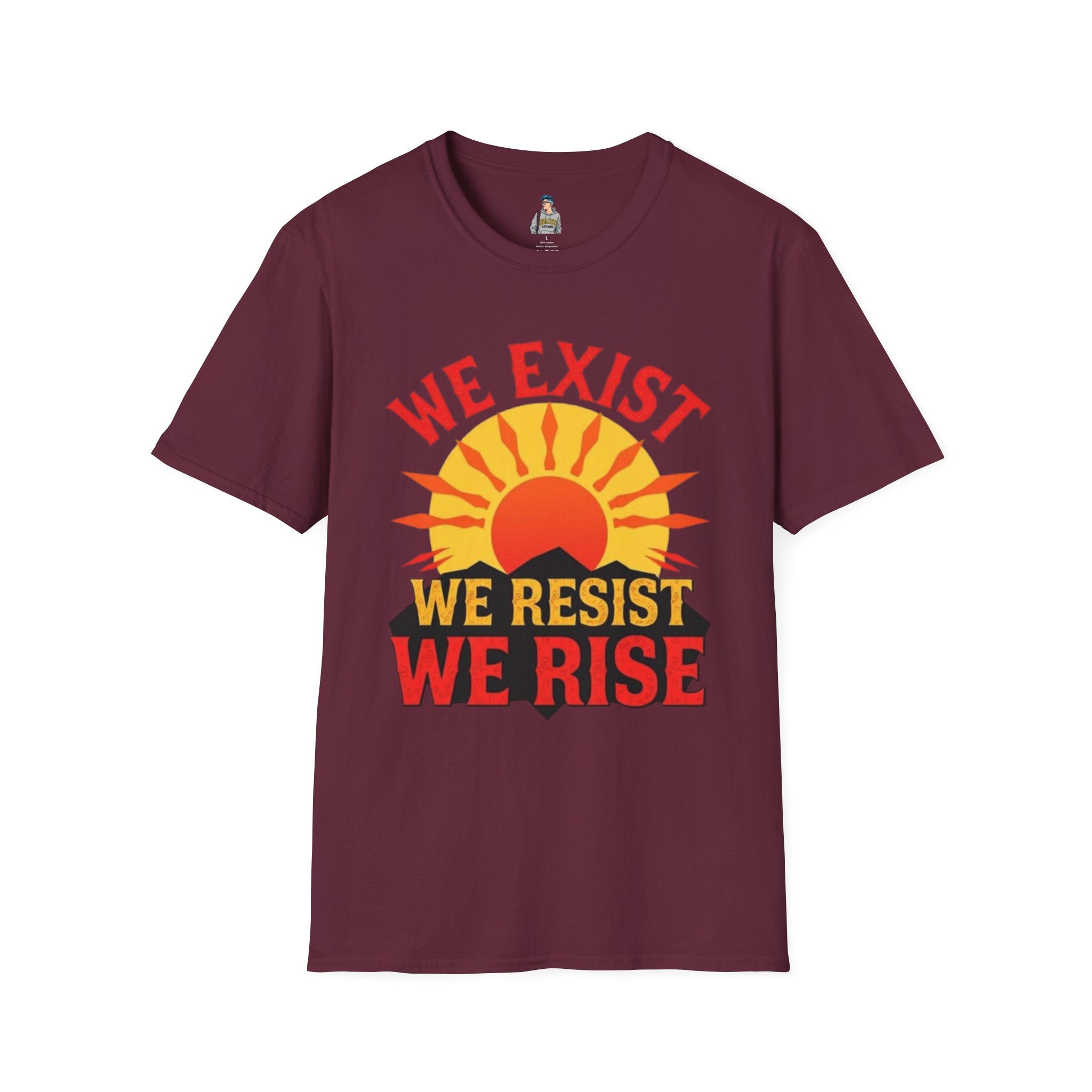 Unisex Softstyle T-Shirt, We Exist We Resist We Rise - EqualiTees.Me
