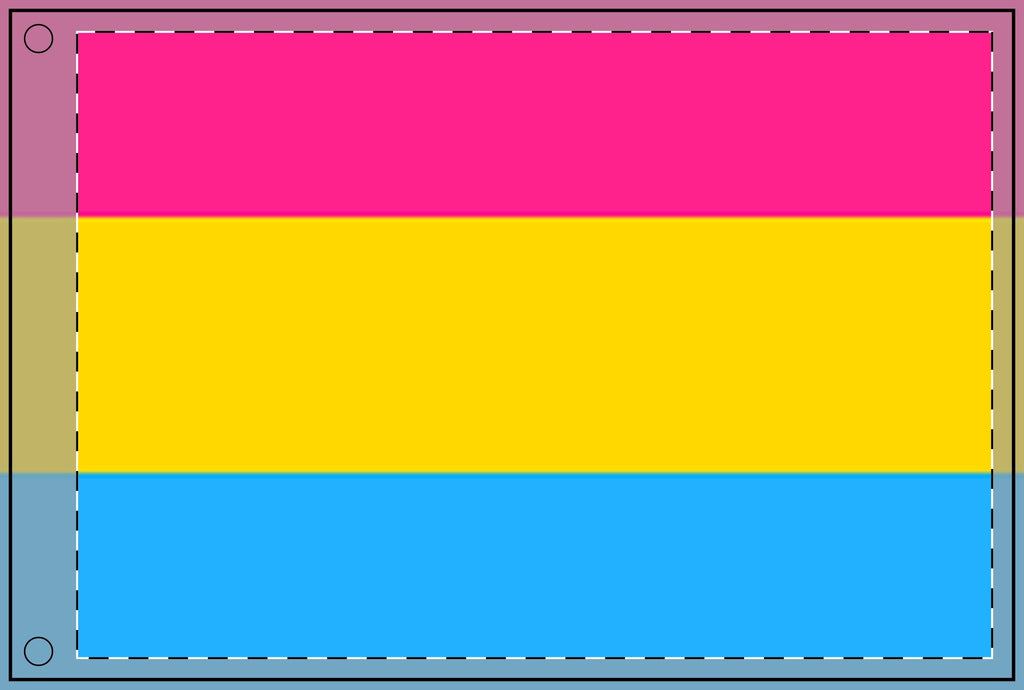Vibrant Double Sided Pansexual Pride Flag - Perfect for Celebrations & Events - EqualiTees.Me