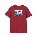 Water is Life Unisex T-Shirt | Eco - Friendly Tee for Environmentalists, Beach Lovers, Awareness Campaigns, Gifting - EqualiTees.Me