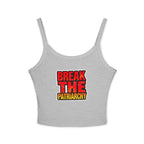 Women's Spaghetti Strap Tank Top - "Break the Patriarchy" Statement Tee - EqualiTees.Me