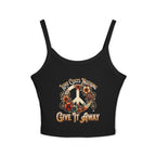 Women's Spaghetti Strap Tank Top - "Love Costs Nothing, Give It Away" - EqualiTees.Me