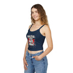 Women's Spaghetti Strap Tank Top - "Nazis Are Bad, MMK?" Graphic Tee for Social Justice Advocates - EqualiTees.Me